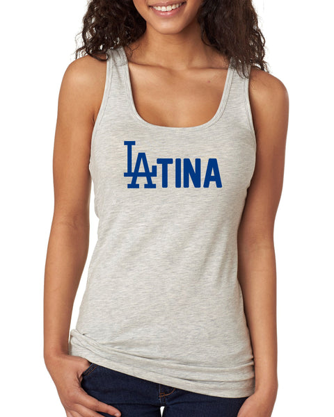 00-16 Dodgers LATINA Glitter Woman's Fitted workout Tank Top Fitness L –  Devious Decals and Apparel